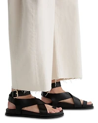 Hattie High Rise Crop Barrel Jeans Opal Stone