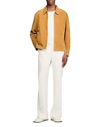 Leather Zip Front Jacket