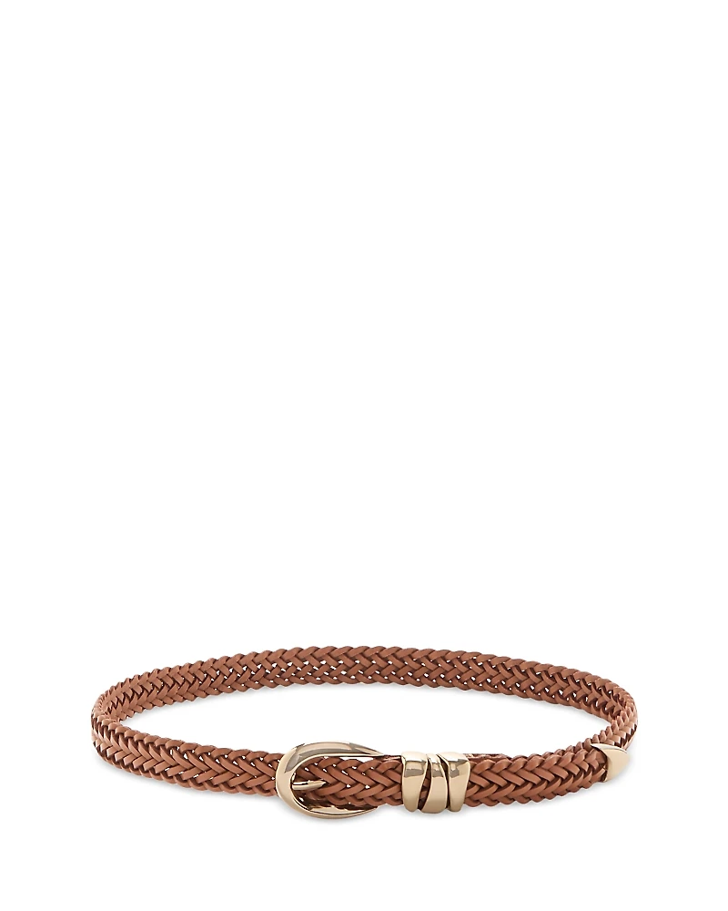 Madewell Women's Triple Keeper Woven Leather Belt
