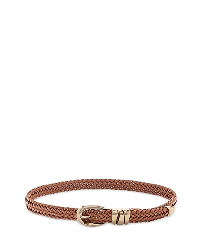 Madewell Women's Triple Keeper Woven Leather Belt