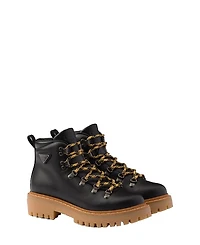 Prada Women's Leather Laced Booties