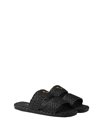 Women's Raffia Slides