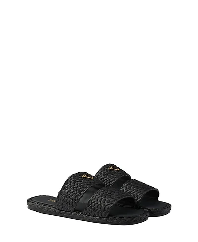 Prada Women's Raffia Slides