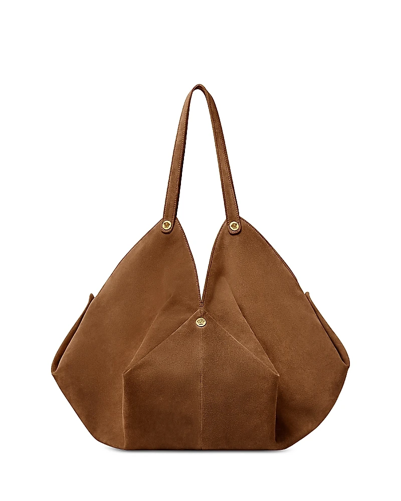 Versace Protea Suede Large Shoulder Bag