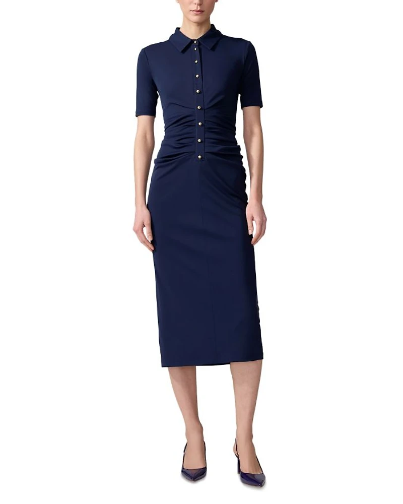 Ruched Polo Dress