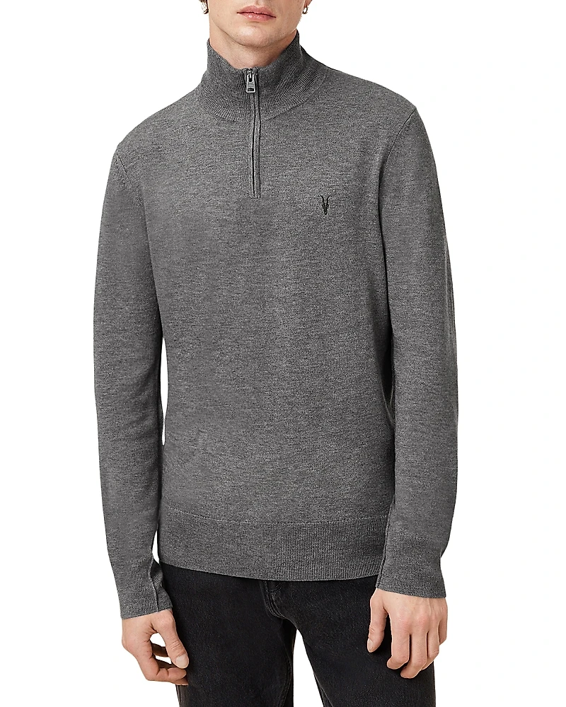 Allsaints Kilburn Wool & Nylon Regular Fit Quarter Zip Sweater