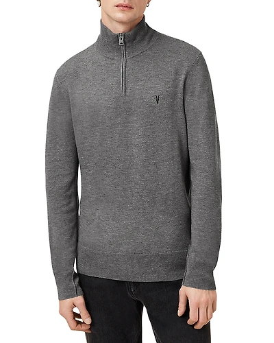Allsaints Kilburn Wool & Nylon Regular Fit Quarter Zip Sweater