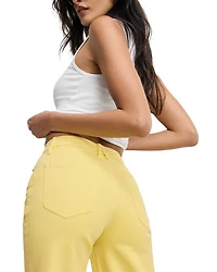 Good Waist Cropped Palazzo Jeans Lemon
