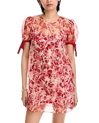 Cinq a Sept Floral Ribbons Junette Silk Dress