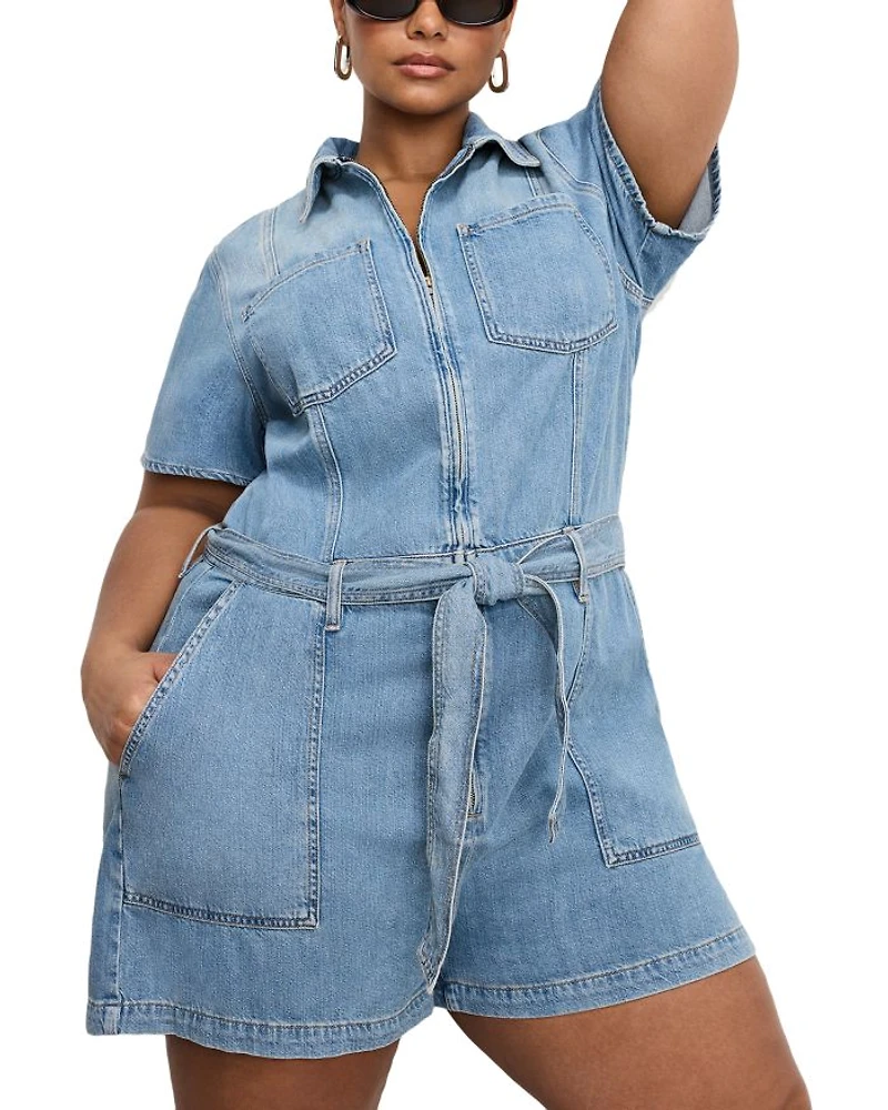 Fit For Success Lite Denim Romper