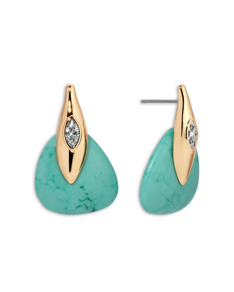 Turquoise Solstice Turquoise & Cubic Zirconia Drop Earrings