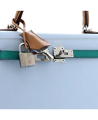 Kelly Handbag Tricolor Epsom with Palladium Hardware