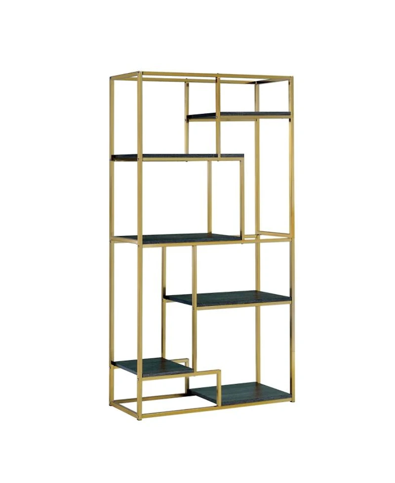 Viby 6-Shelf Metal Open Bookcase