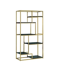 Viby 6-Shelf Metal Open Bookcase