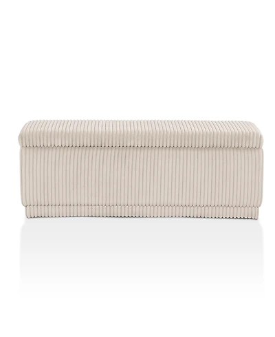 Furniture of America Lyla Chenille Rectangle Storage Bench