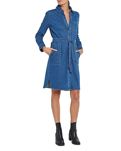Lysse Plus Denim Schiffer Belted Shirtdress