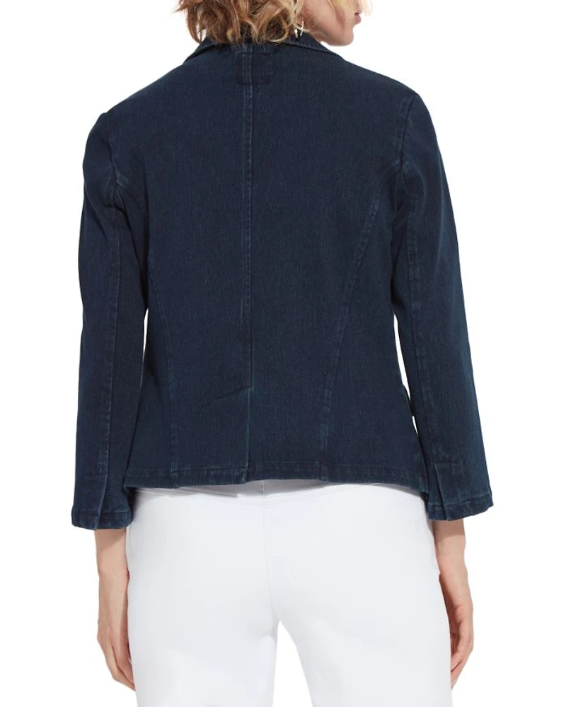 Della Denim Cropped Blazer
