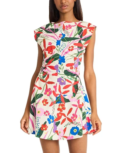 Extended Shoulder Mini Dress