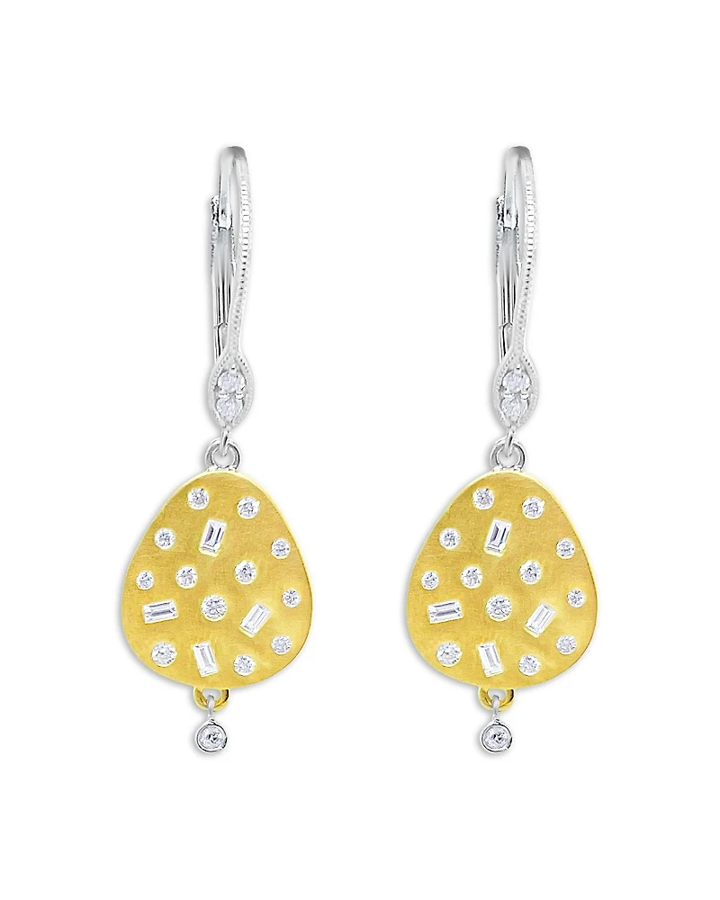 Meira T 14K White & Yellow Gold Diamond Scatter Disc Drop Earrings