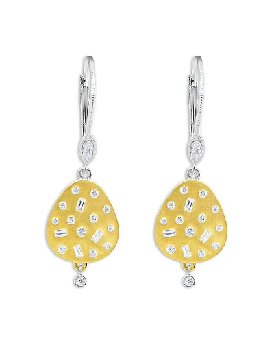 Meira T 14K White & Yellow Gold Diamond Scatter Disc Drop Earrings