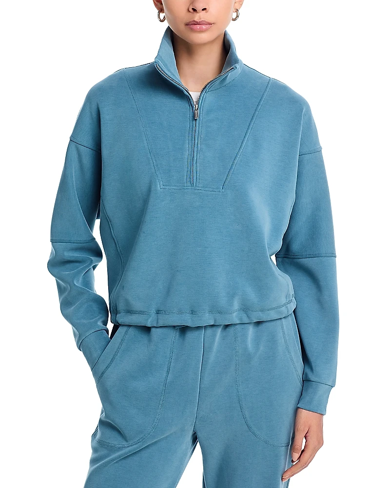 Sweaty Betty Sand Wash Funnel Neck Half Zip Sweatshirt