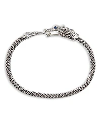 Sterling Silver Legends Naga Blue Sapphire Dragon Link Bracelet
