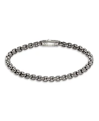 Sterling Silver With Black Rhodium Classic Chain Bracelet