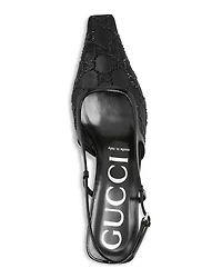 GG Embellished Slingback Pumps