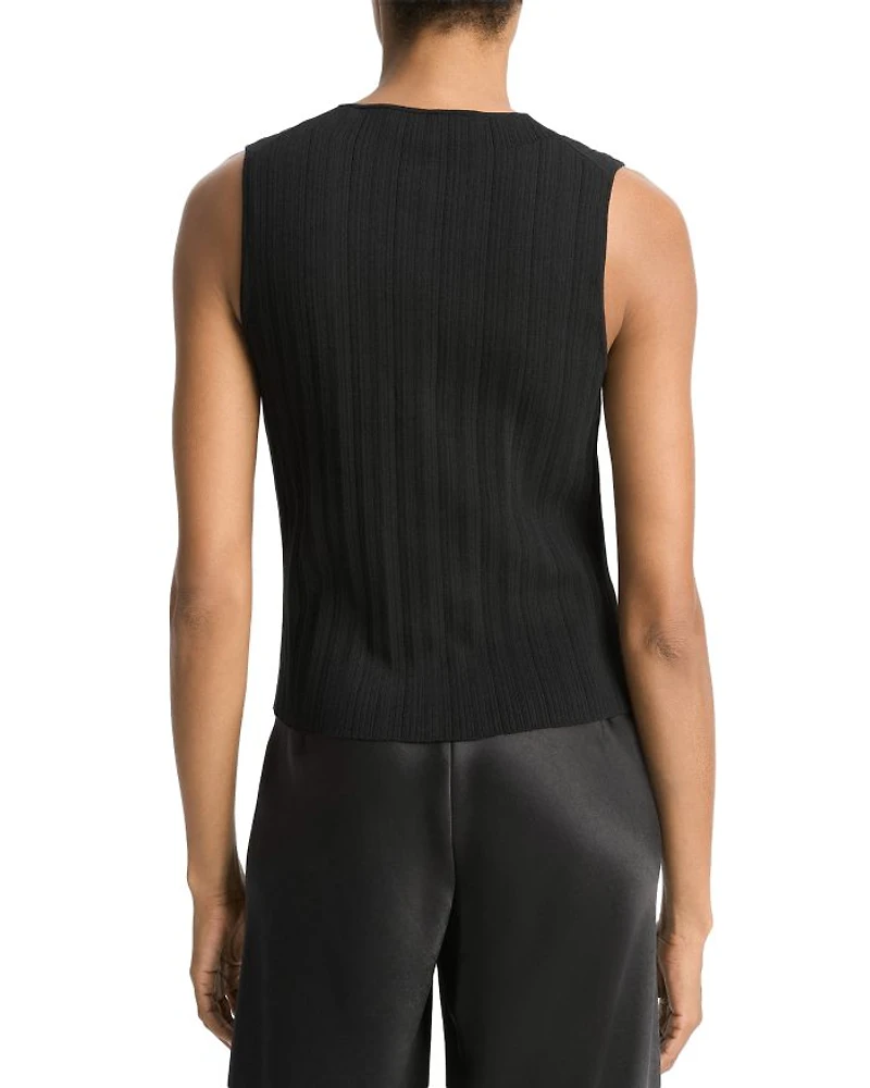Sleeveless Button Up Sweater