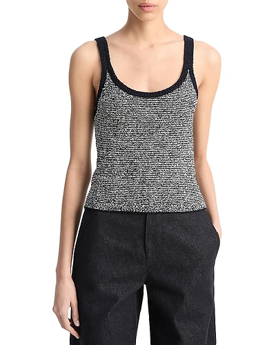 Vince Textured Micro Stripe Tank