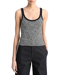 Vince Textured Micro Stripe Tank