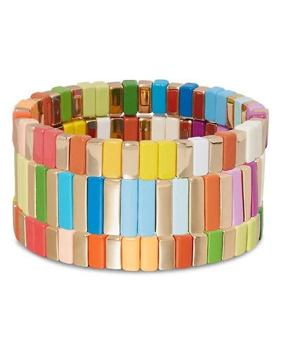 Merry & Bright Multicolor Bead Stretch Bracelet, Set of 3