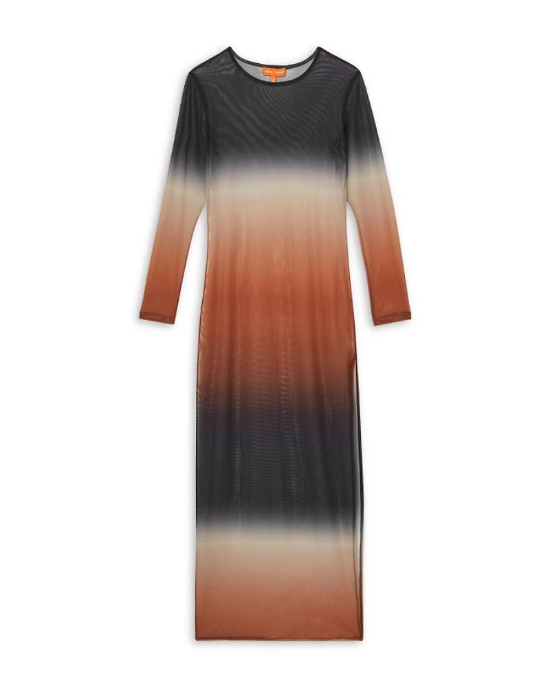 Sienna Long Sleeved Ombré Mesh Dress