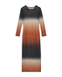 Sienna Long Sleeved Ombré Mesh Dress