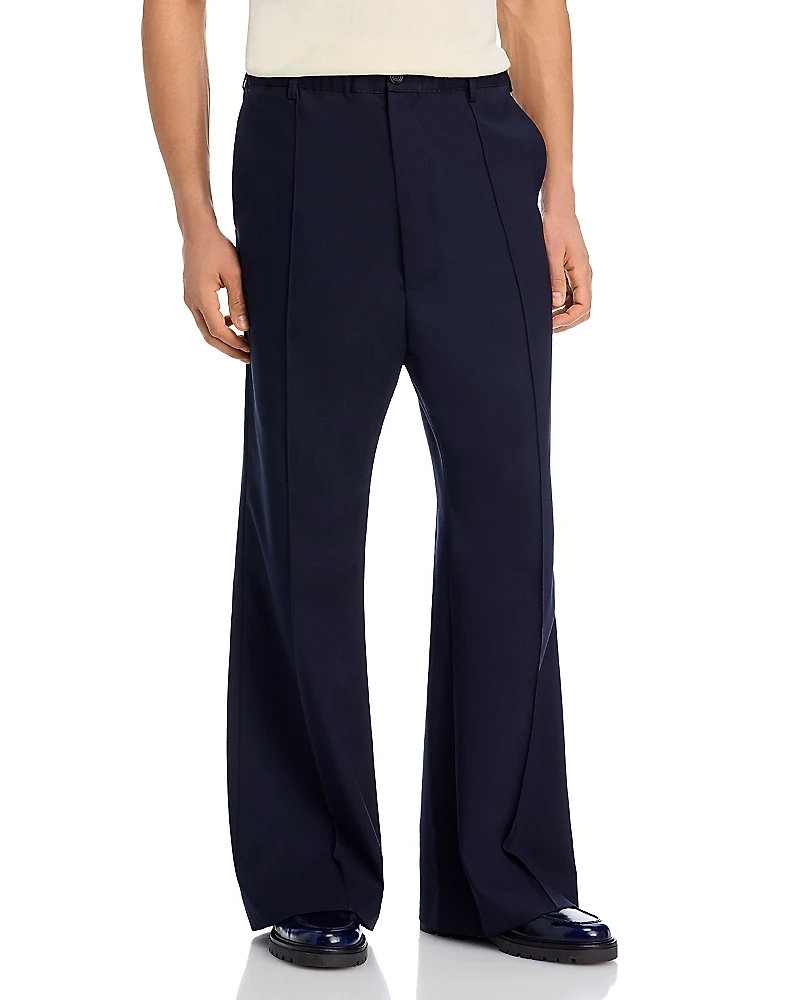 Marni Regular Fit Flared Wool Pants