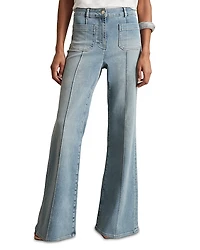 Reiss Sakura Flare Patch Pocket Jeans