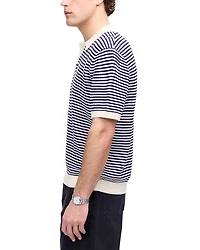 Pointelle Stitch Regular Fit Short Sleeve Sweater