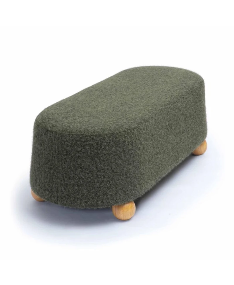 Jaine Loose Faux Mohair Large Ottoman