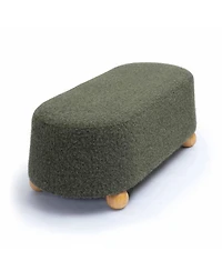 Jaine Loose Faux Mohair Large Ottoman
