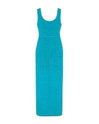 Bubble Pointelle Knit Midi Dress