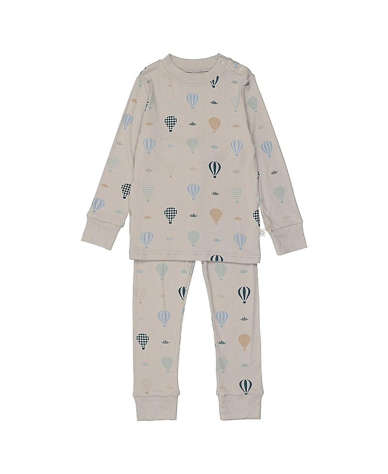 Pouf Baby Boys' Hot Air Balloon Top and Bottom Pajama Set - Little Kid