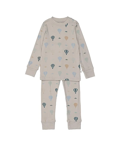 Pouf Baby Boys' Hot Air Balloon Top and Bottom Pajama Set - Little Kid