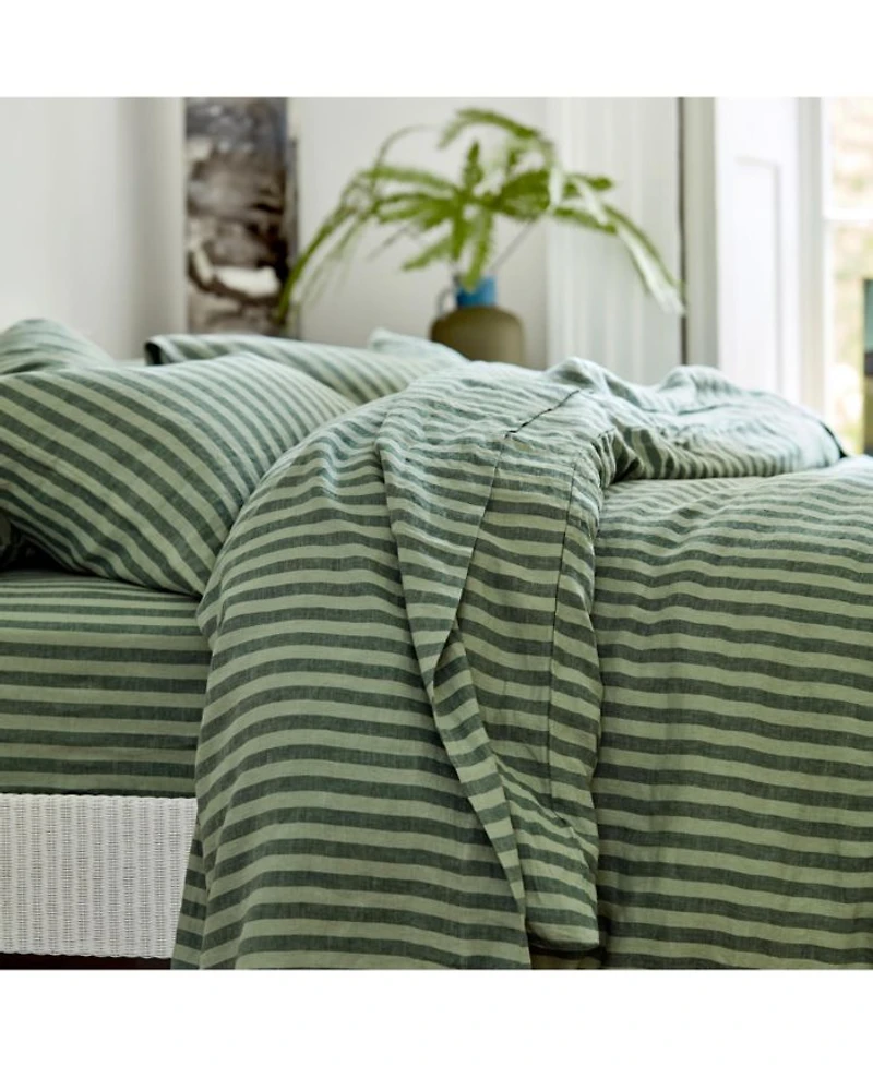 Pembroke Stripe Linen Flat Sheet