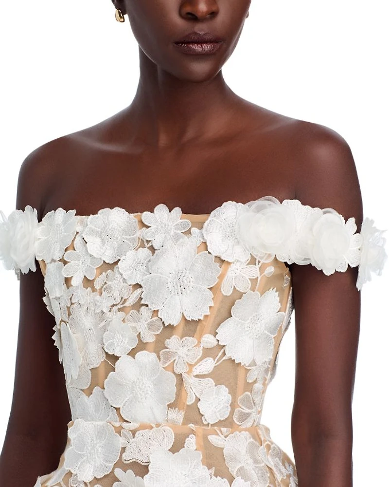 Jasmine Maraya Appliqué Mini Dress