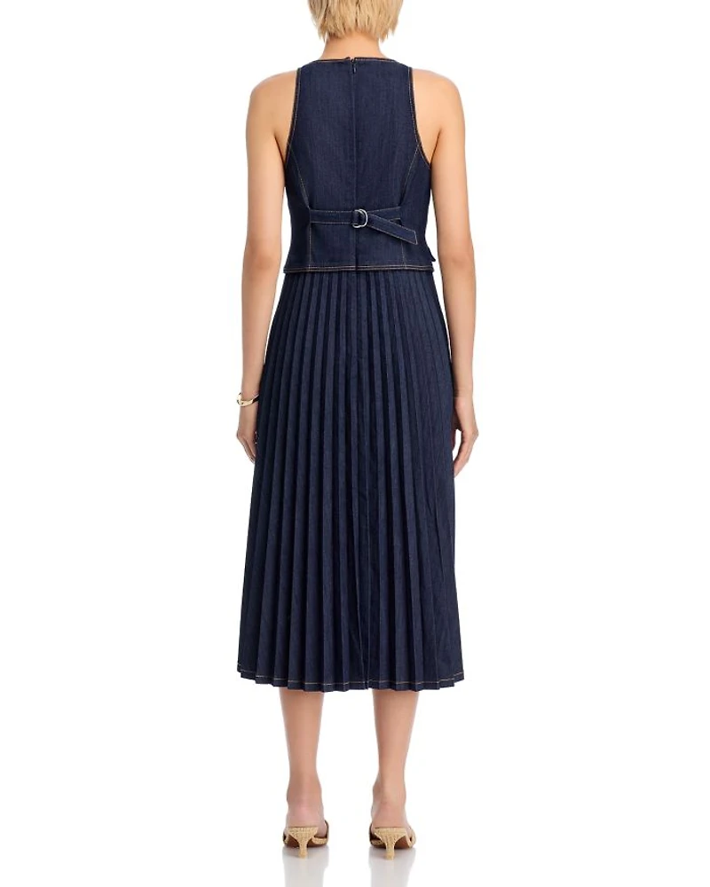 Esther Sleeveless Denim Midi Dress