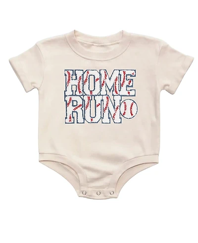 Sweet Wink Boys' Home Run Patch Short Sleeve Romper - Baby
