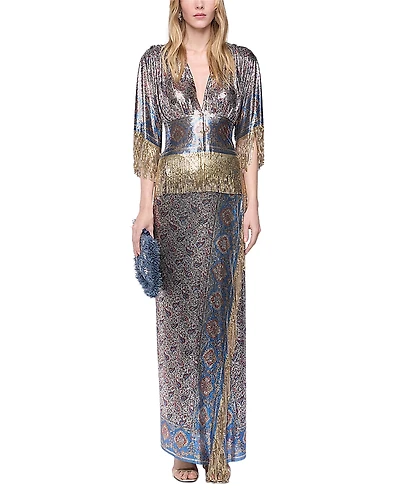 Rabanne Paisley Chainmail Blouse