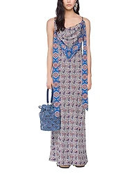 Rabanne Paisley Satin Maxi Dress