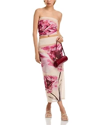 Rose Mesh Tube Top - Exclusive