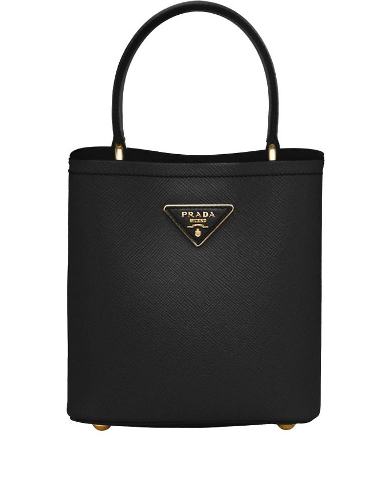 Small Saffiano Leather Panier Bag